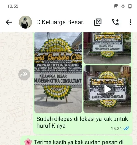 Pengiriman Papan Bunga Duka Kalijoyo Kajen